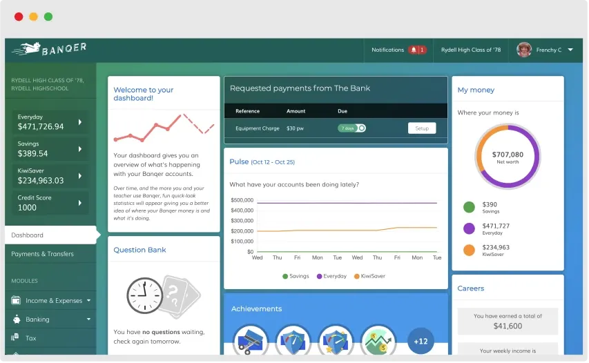 Banqer Teacher Dashboard