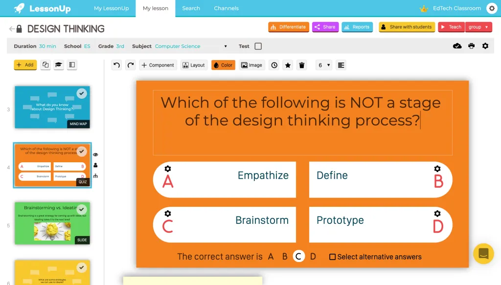 LessonUp Planning Tool